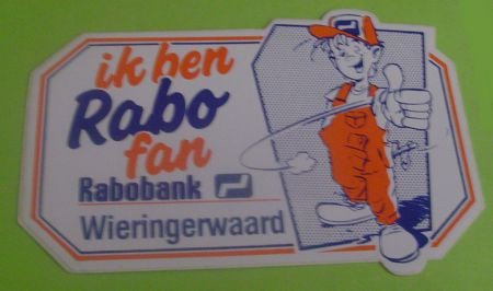 Sticker Ik ben rabo fan Wieringenwaard (rabobank) - nr. 1