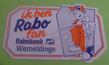 Sticker Ik ben rabo fan Wemeldinge(rabobank) - nr. 1