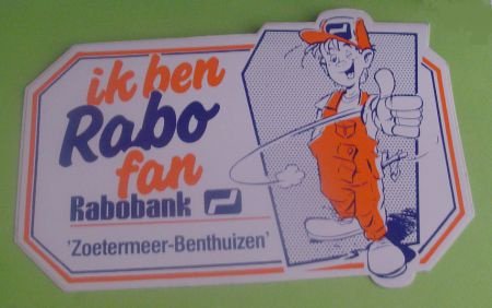 Sticker Ik ben rabo fan Zoetermeer-Benthuizen(rabobank) - nr. 1