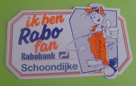 Sticker Ik ben rabo fan Pijnacker(rabobank) - nr. 1