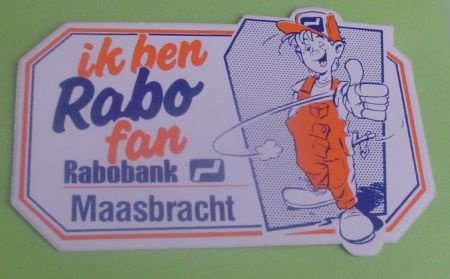 Sticker Ik ben rabo fan Maasbracht.(rabobank) - nr. 1