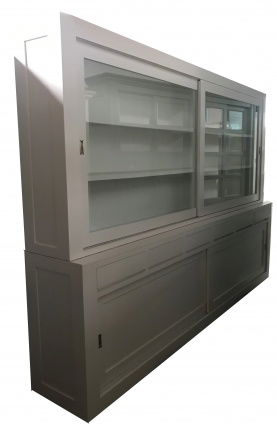 Winkelkast Diemen wit - wit strak design laden greeploos 300cm breed - nr. 1