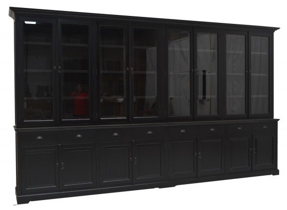 Winkelkast Oosterwolde zwart - zwart 400 x 50/40 x 240cm - nr. 1