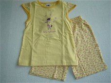 Meisjes Tricot  Shortama Queen maat 110  Geel