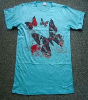 BIG SHIRT Vlinder Aqua - 1