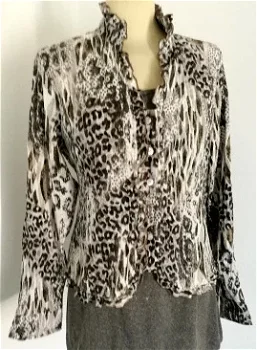 WITTEVEEN Maat 40 Blouse met luipaardprint - 0