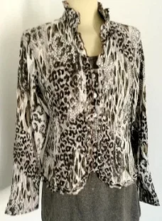 WITTEVEEN Maat 40 Blouse met  luipaardprint