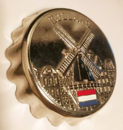 Holland metaal flesopener magneet - nieuw - Afbeelding 2