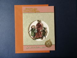 3 OPRUIMING KERST wenskaart + envelop