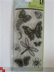 inkadinkado clear stamp gem stone insects