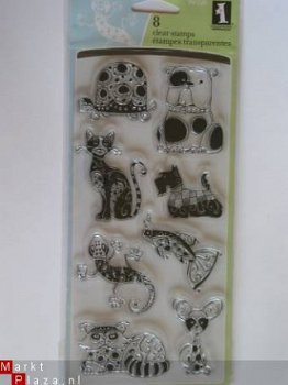 inkadinkado clear stamp patterned pets - 1