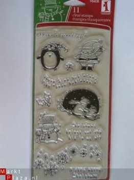 inkadinkado clear stamp christmas characters - 1