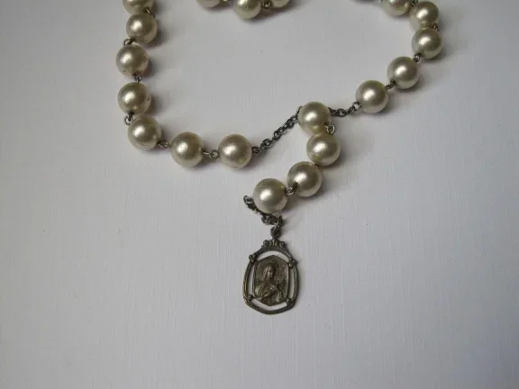 Rozenkrans hand pols met St. Theresa - Afbeelding 2