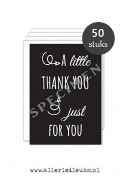 Cadeaukaartjes a little thank you - 50 stuks - 1