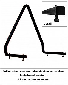 Klokkenstoelen breed 18-20 cm voor comtoise met wekker.