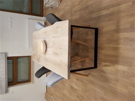 Moderne tafel op maat , eiken tafel , X poten - 3