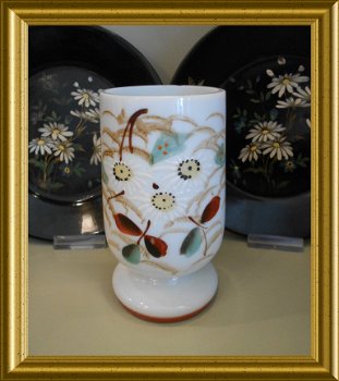 Mooi oud opaline glazen vaasje // antique opaline glass vase - 3