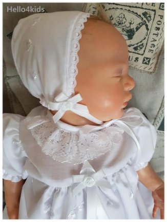 wit Doopjurkje doopkleding doopsetje prematuur Saar - Afbeelding 2