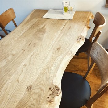 Eiken Tafel op maat , spider poten , moderne tafel - 3