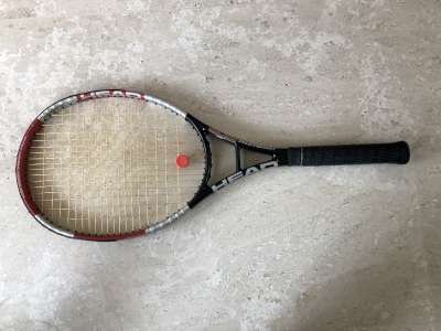 Head Liquidmetal Fire tennisracket zwart/rood met demper. - 1