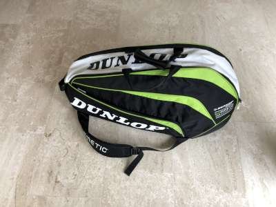 Dunlop tennistas zwatt/wit/groen schouderta - 1