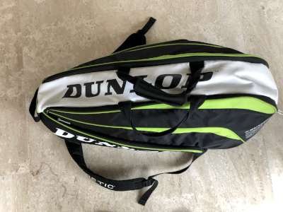 Dunlop tennistas zwatt/wit/groen schouderta - 4