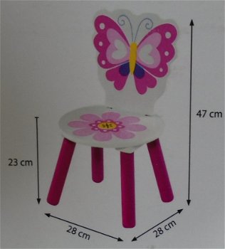 KINDERTAFEL- EN STOELTJES BUTTERFLY NIEUW - 3