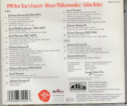dubbel CD Nieuwjaars concert 1998 - Zubin Mehta - 2