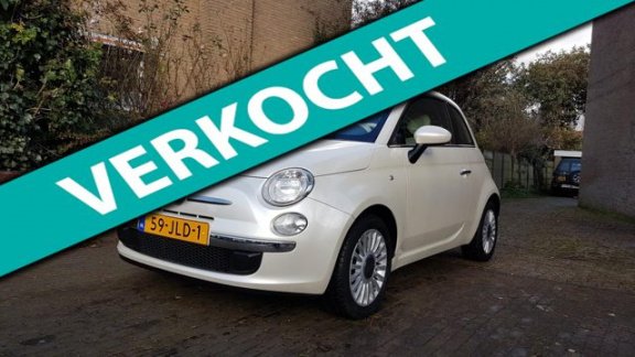 Fiat 500 - 1.2 Lounge AIRCO, PARELMOERWIT - 1