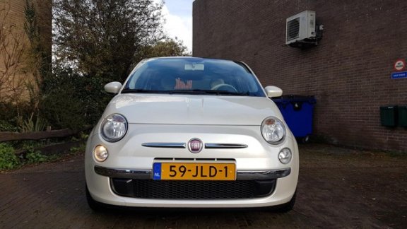 Fiat 500 - 1.2 Lounge AIRCO, PARELMOERWIT - 1