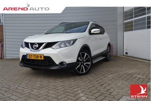 Nissan Qashqai - 1.6 TURBO DIESEL 130PK TEKNA NAVI AIRCO LEDER AUTOMAAT - 1