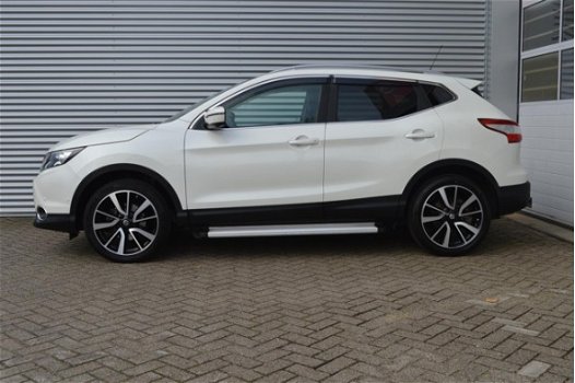 Nissan Qashqai - 1.6 TURBO DIESEL 130PK TEKNA NAVI AIRCO LEDER AUTOMAAT - 1