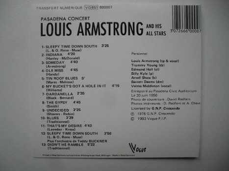 Louis Armstrong and All Stars Pasadena concert -1956 - 2