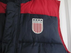Body warmer maat M blauw rood