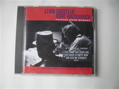 Elvis Costello with Burt Bacharach Painted from memory - 1