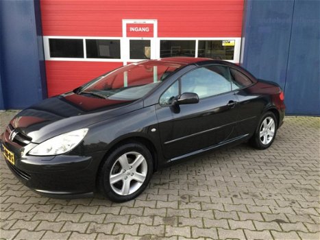 Peugeot 307 CC - 2.0-16V VOLLEDIG ZWART LEER ELECTR KAP AIRCO EINDEJAARSAANBIEDING - 1