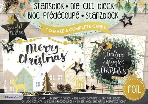 Studiolight, Stansblok - Bright Christmas ; A5STANSBLOKSL15 - 1