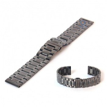 HORLOGEBAND 24MM GUNMETAL - 1