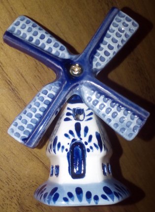 set van 5x Delfts Blauw molens - nieuw - Afbeelding 3