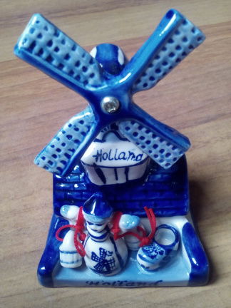 set van 5x Delfts Blauw molens - nieuw - Afbeelding 4