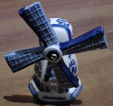 set van 5x Delfts Blauw molens - nieuw - Afbeelding 6