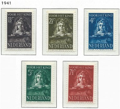 Nederland - Kinderzegels 1941 - NVPH 397#401 - Serie - Postfris - 1