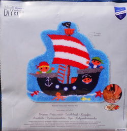 AANBIEDING VERVACO KNOOPPAKKET GROOT KLEEDJE (SMYRNA) PIRATENBOOT