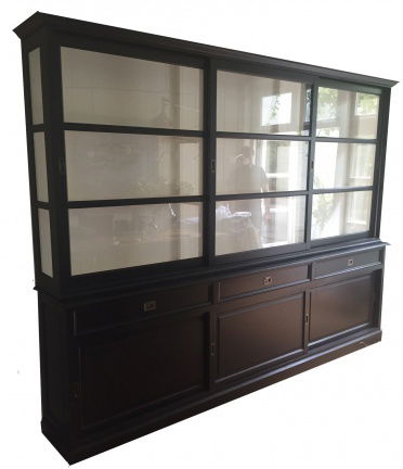 Buffetkast Sneek zwart - wit 300 x 50/40 x 220cm - nr. 1