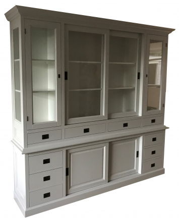 Buffetkast Vleuten muisgrijs - wit 225 x 50/40 x 225cm - nr. 1