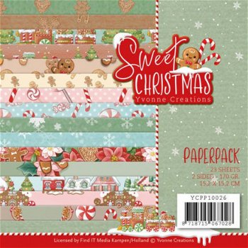 Yvonne Creations, Paperpack - Sweet Christmas ; YCPP10026 - 1
