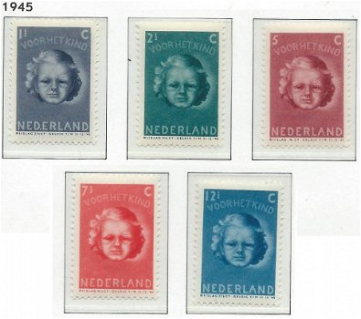 Nederland - Kinderzegels - 1945 - NVPH 444#448 - Serie - Postfris - 1