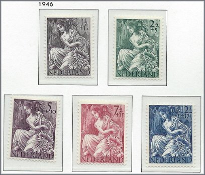 Nederland - Nationale Hulpzegels - 1946 - NVPH 449#453 - Serie - Postfris - 1