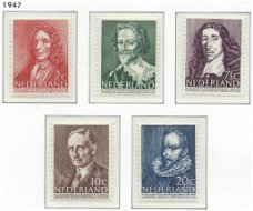 Nederland - Zomerzegels - 1947 - NVPH 490#494 - Serie - Postfris