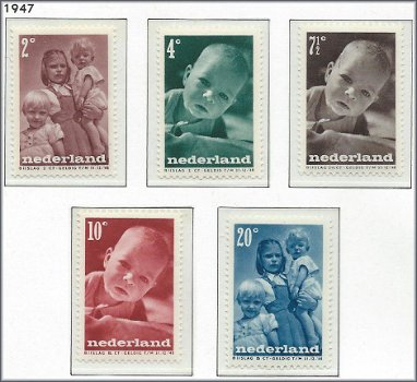 Nederland - Kinderzegels - 1947 - NVPH 495#499 - Serie - Postfris - 1